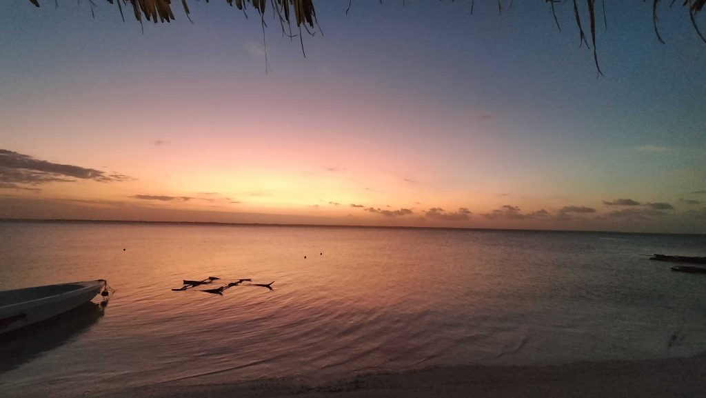 Sonnenuntergang über der Quaka Bay, Sansibar